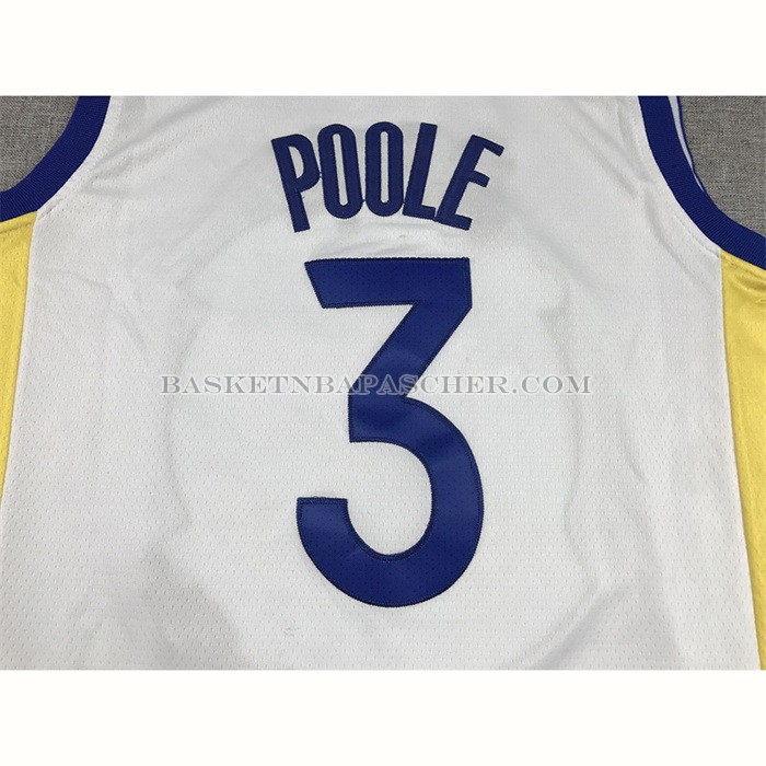 Maillot Golden State Warriors Jordan Poole NO 3 Association 2022-23 Blanc
